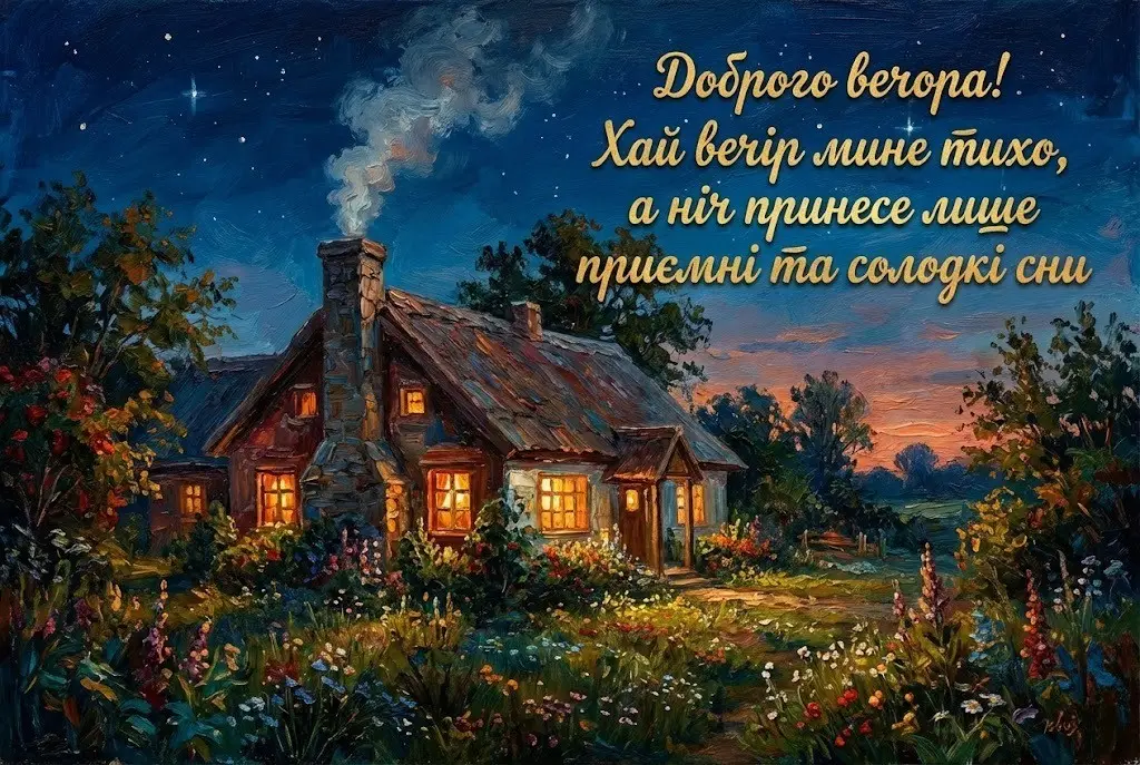 Доброго вечора: найкращі картинки українською для затишного відпочинку та гарного настрою