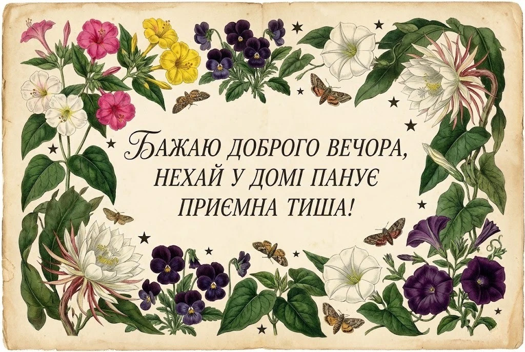 Доброго вечора, гарного відпочинку та добірка душевних листівок для вашого затишку