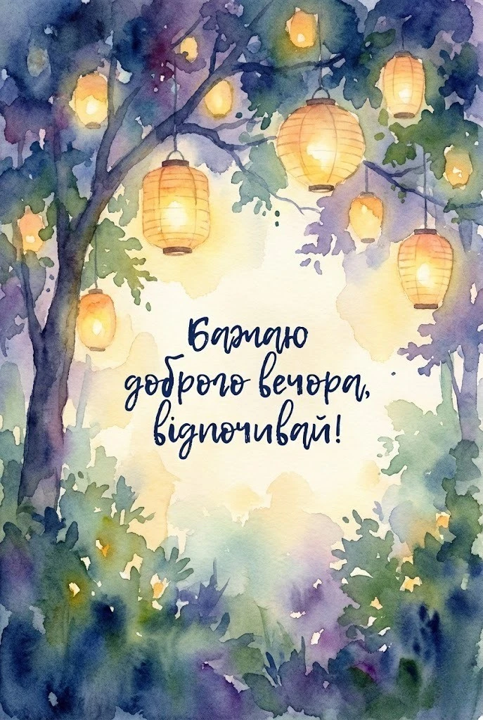 Доброго вечора, гарного відпочинку та добірка душевних листівок для вашого затишку