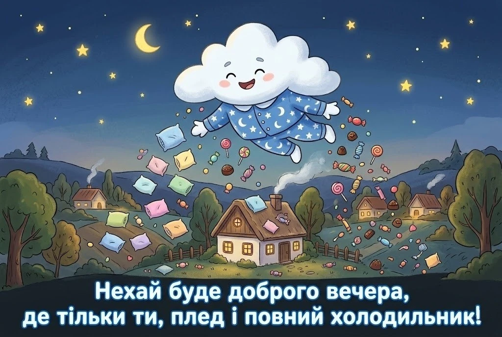 Доброго вечора: картинки та найтепліші листівки для затишного відпочинку
