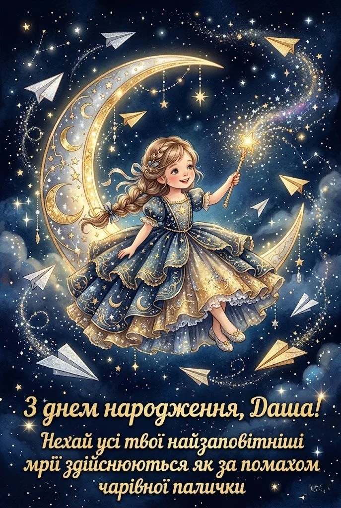 Щирі та яскраві привітання з днем народження Даші