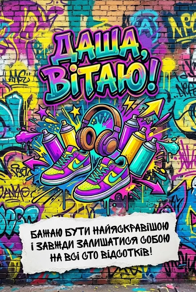 Щирі та яскраві привітання з днем народження Даші