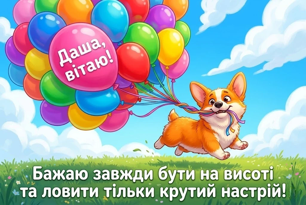 Щирі та яскраві привітання з днем народження Даші