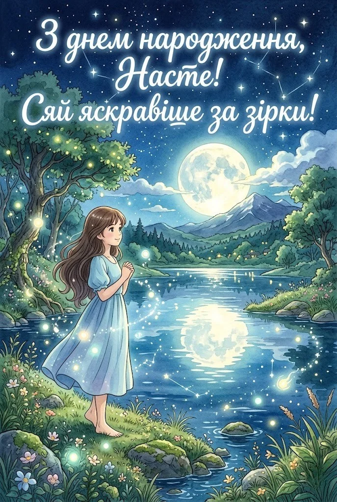 З днем народження, Настуню! Побажання успіху, краси та гармонії