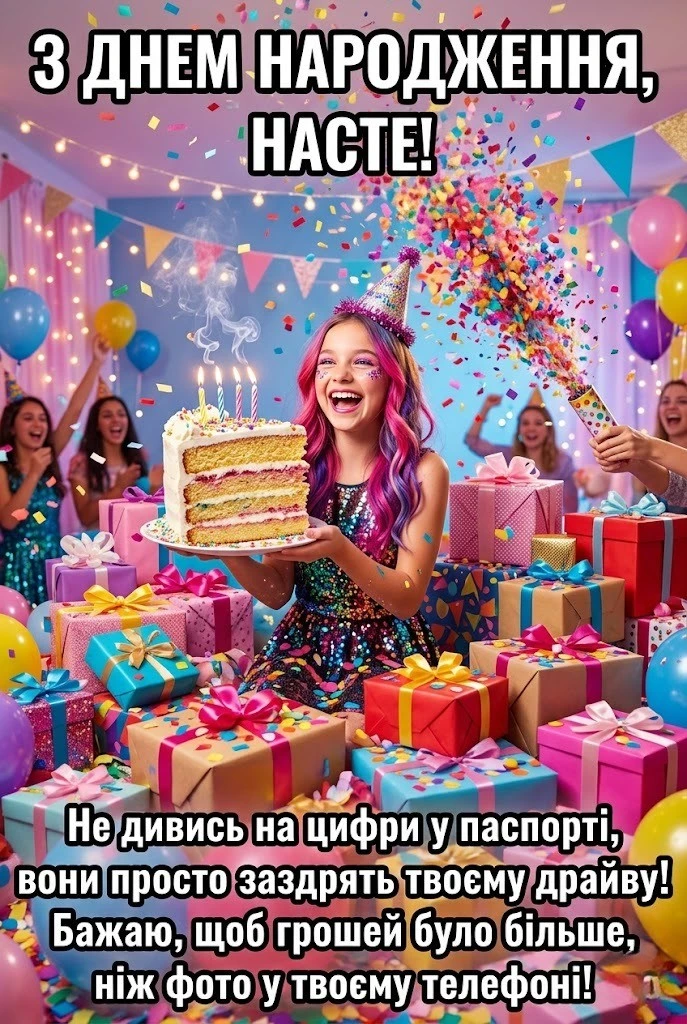 З днем народження, Настуню! Побажання успіху, краси та гармонії