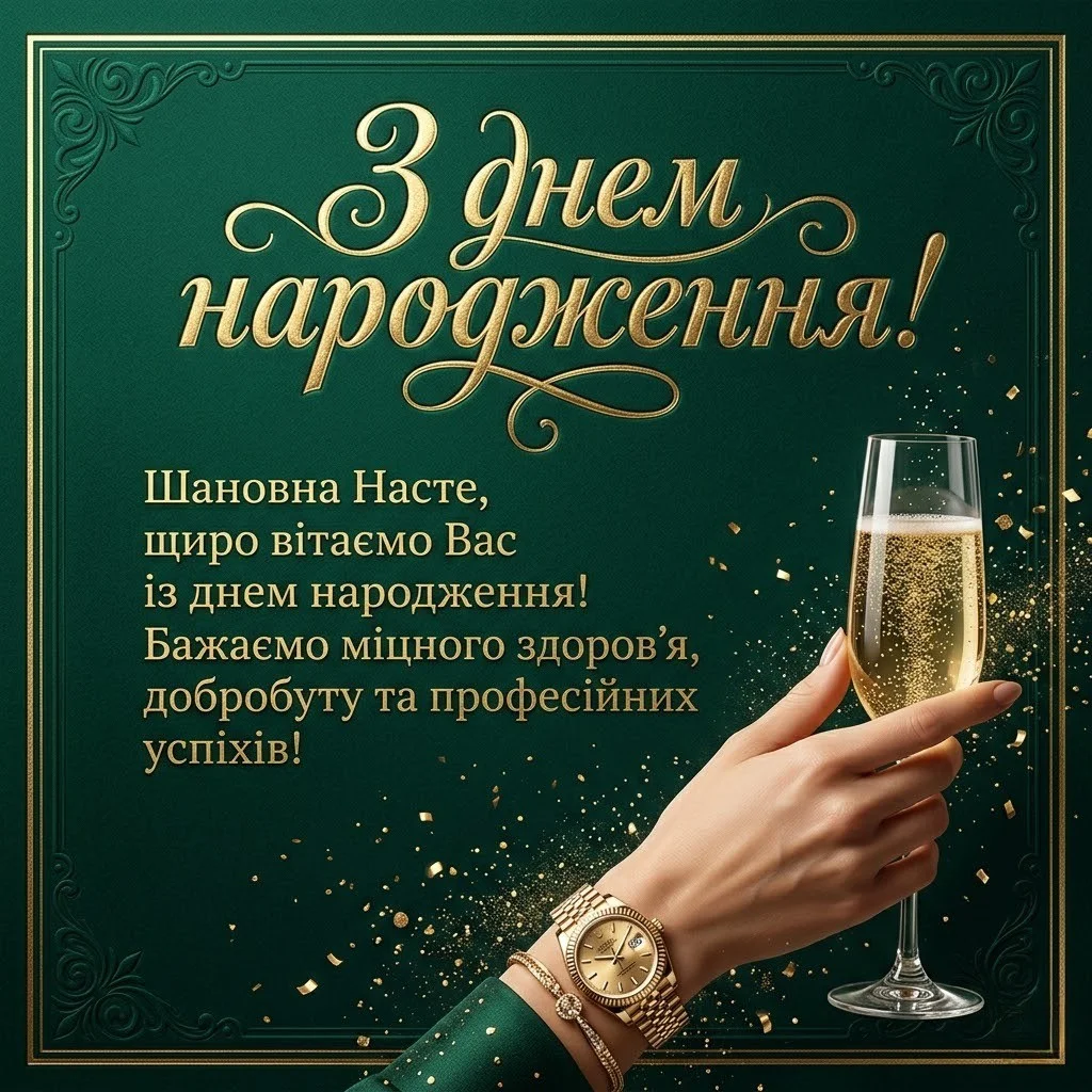 З днем народження, Настуню! Побажання успіху, краси та гармонії