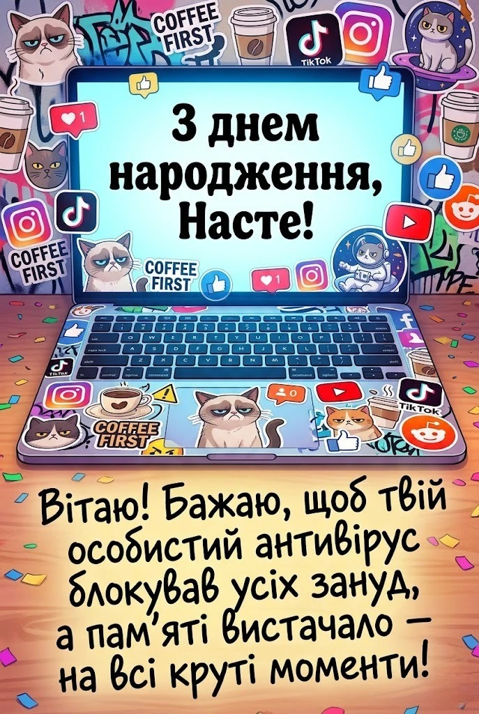 З днем народження, Настуню! Побажання успіху, краси та гармонії