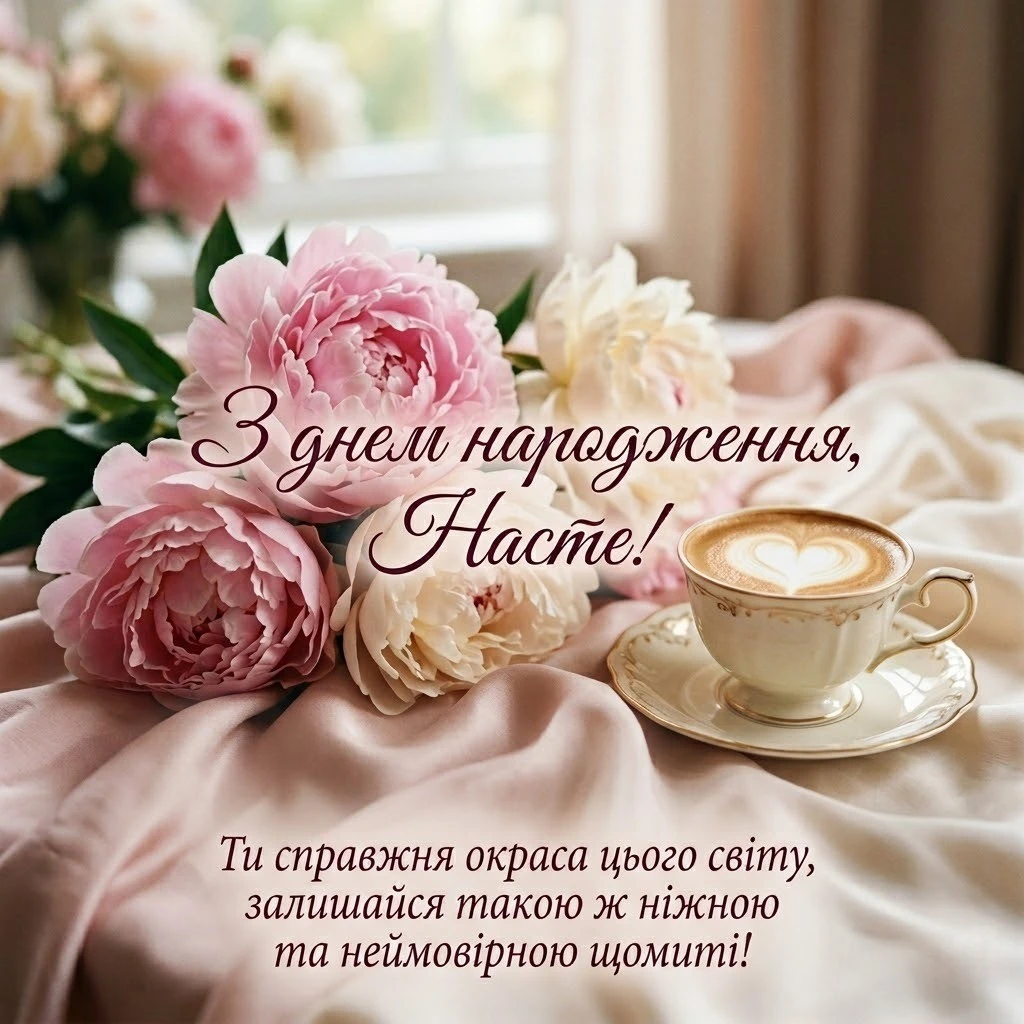 З днем народження, Настуню! Побажання успіху, краси та гармонії