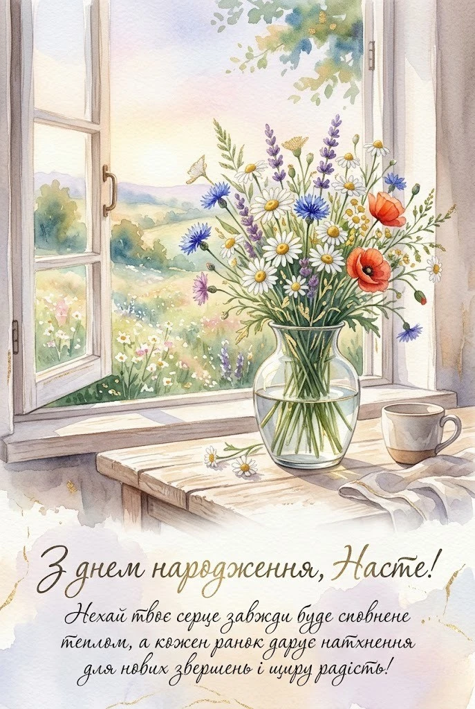 З днем народження, Настуню! Побажання успіху, краси та гармонії