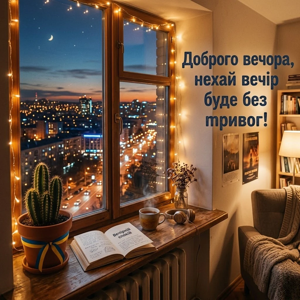 Доброго вечора, ми з України: затишні листівки та картинки, які можна скачати для душевного настрою