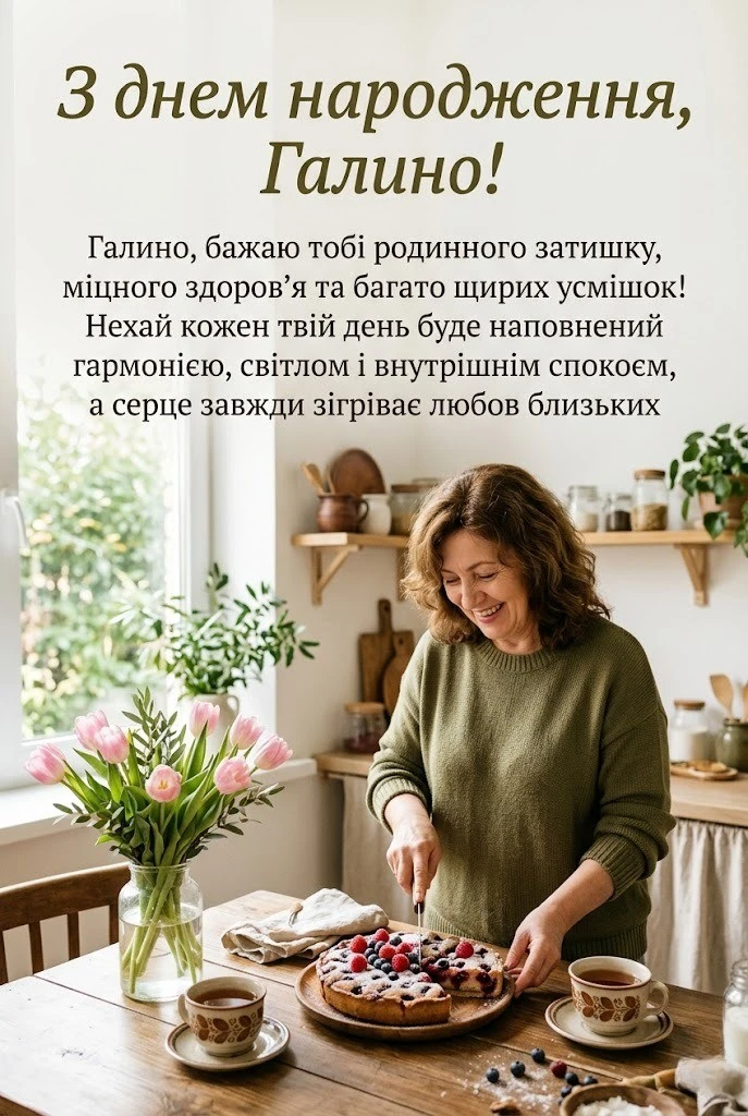 З днем народження, Галино! Щирі побажання та красиві картинки для іменинниці