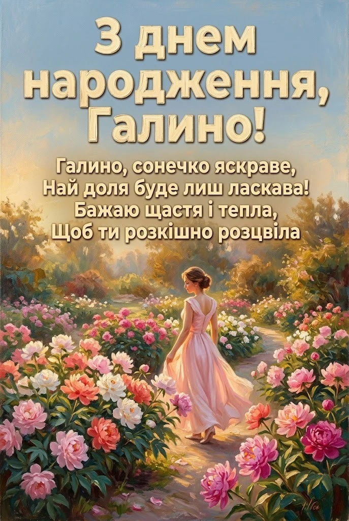 З днем народження, Галино! Щирі побажання та красиві картинки для іменинниці