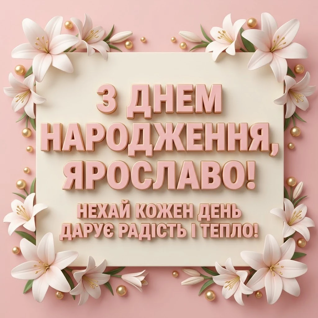 Свято Ярослави: велика колекція привітань для особливої жінки