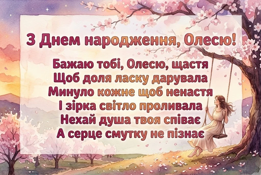 Олеся святкує: найкращі привітання з днем народження у картинках і текстах