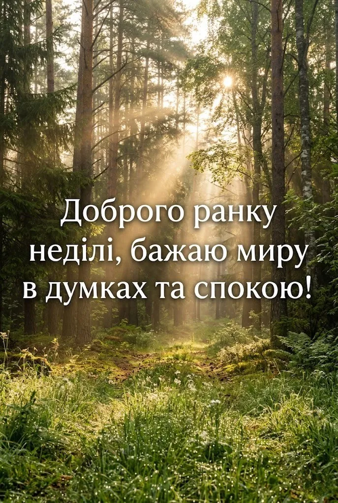 Доброго ранку неділі: картинки українською для натхнення та душевного відпочинку