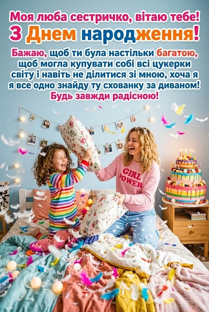 Привітання для рідної сестри: мир, щастя та натхнення у кожному рядку