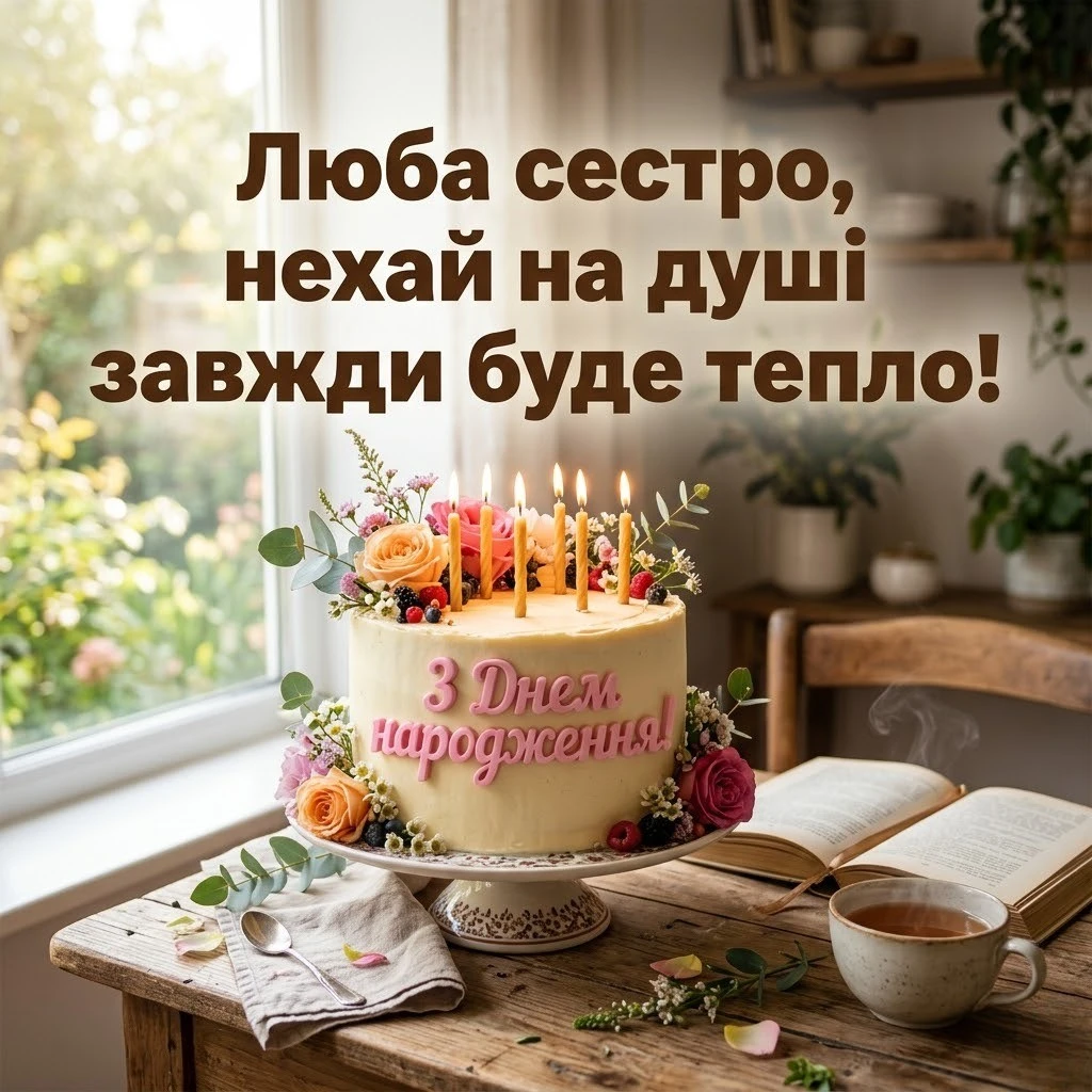 Привітання для рідної сестри: мир, щастя та натхнення у кожному рядку