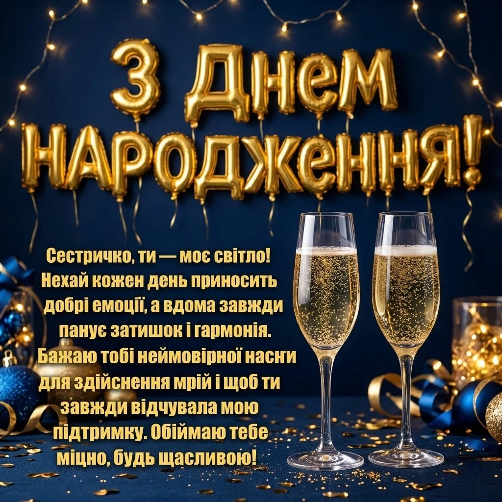 Привітання для рідної сестри: мир, щастя та натхнення у кожному рядку