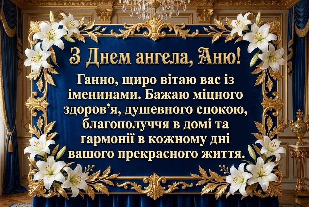 Найкращі привітання з днем ангела для Анни: щирі слова та картинки