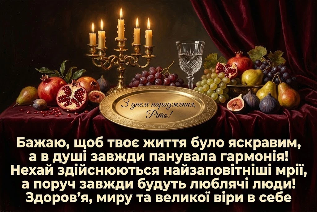 З днем народження, Ріта: найтепліші побажання та яскраві листівки