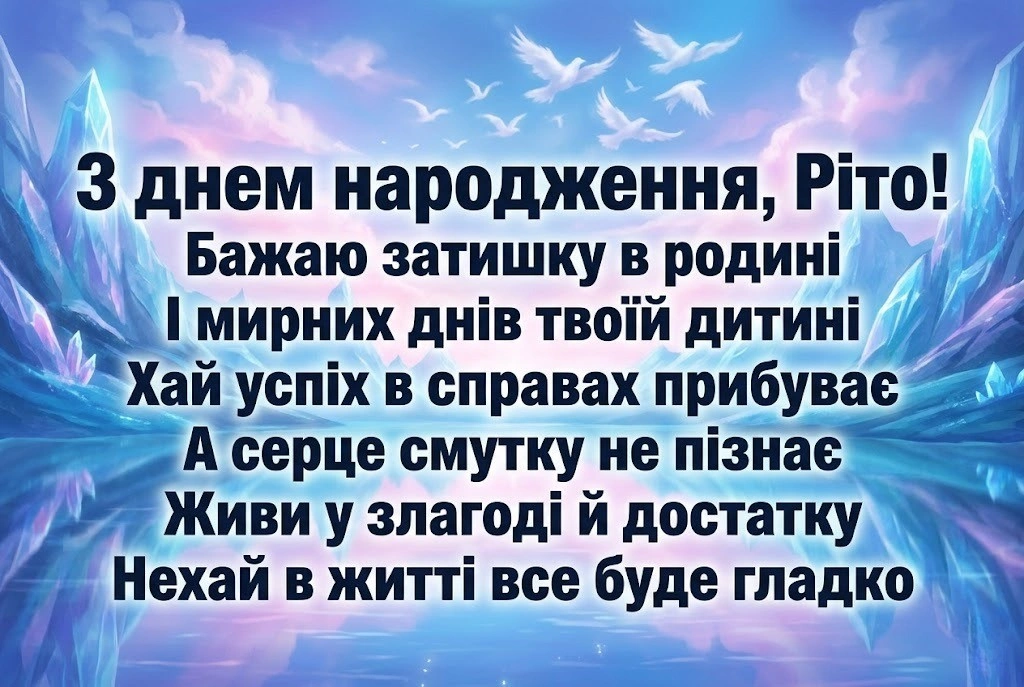 З днем народження, Ріта: найтепліші побажання та яскраві листівки