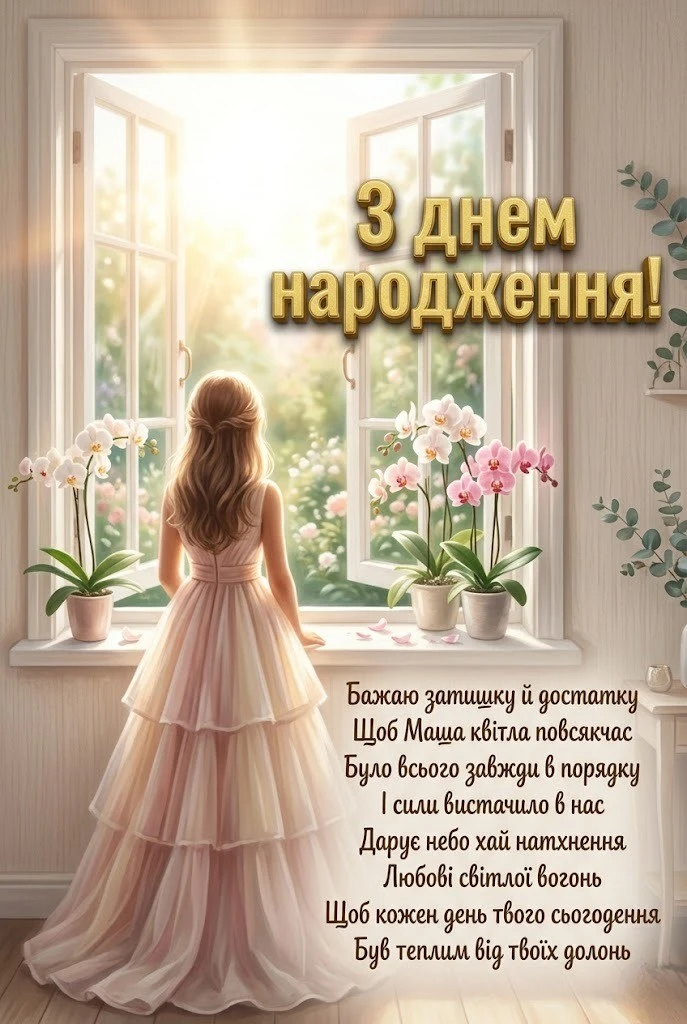 З днем народження, Машуню: зворушливі слова від серця