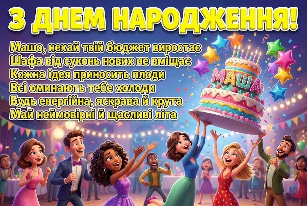 З днем народження, Машуню: зворушливі слова від серця