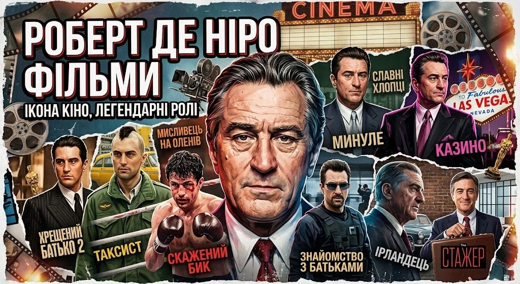 Роберт де Ніро фільми: найкращі картини від культових до несподіваних